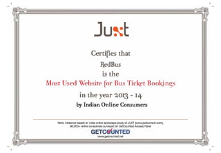 juxt india online_2013-14_ most used website for bus ticket bookings