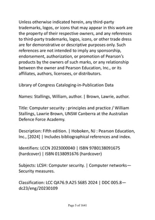 Computer Security Principles and Practice 5th Edition PDF | PDF