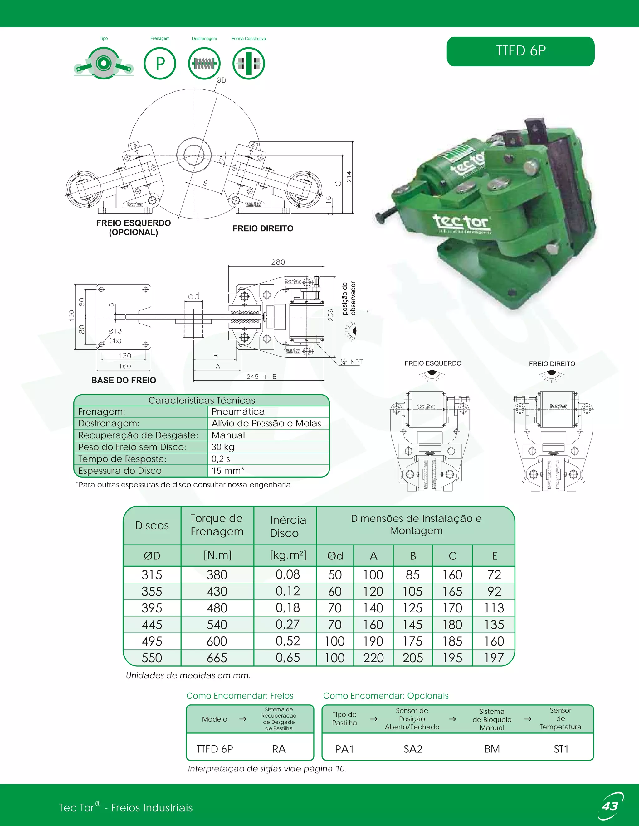 Freios Indsutriais - Tec Tor | PDF