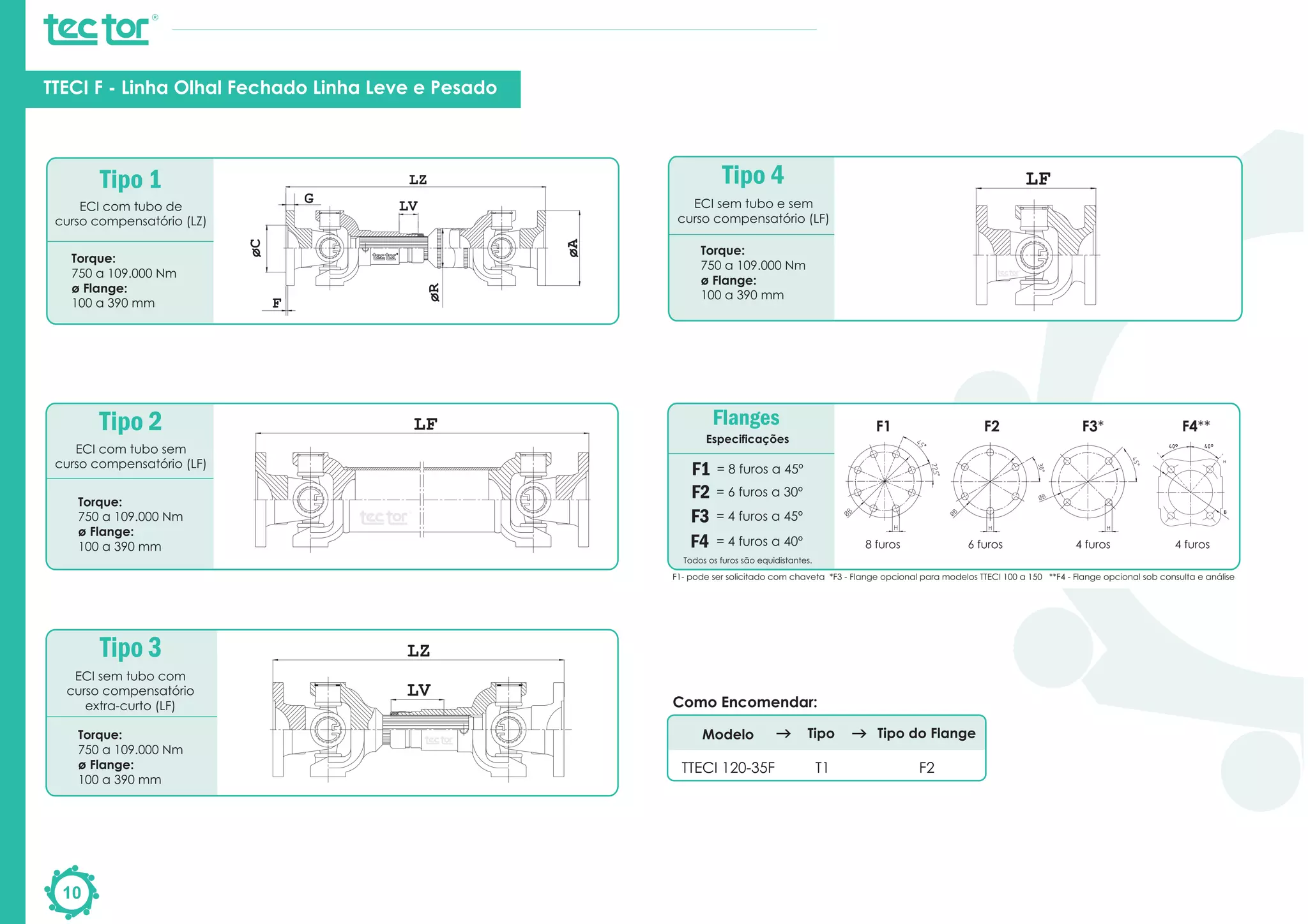 Catálogo Eixo Compensador (cardan) Tec Tor | PDF
