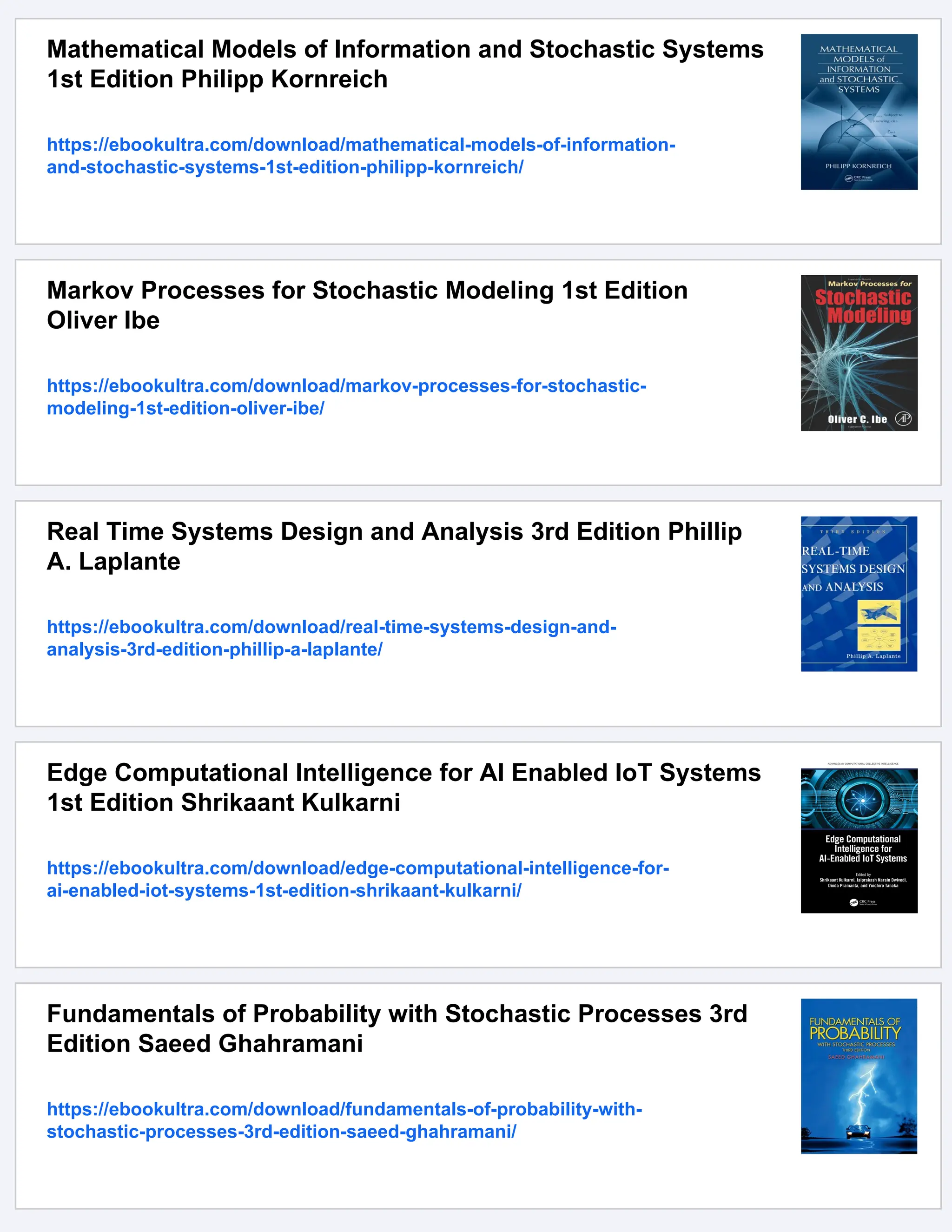 Modeling and analysis of stochastic systems 3rd Edition Vidyadhar G ...