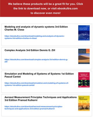 Modeling and analysis of stochastic systems 3rd Edition Vidyadhar G ...