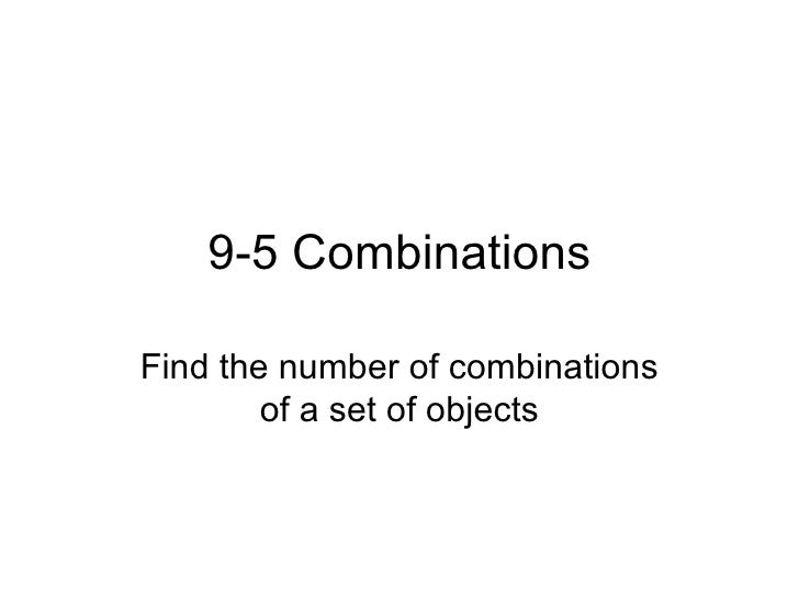 9 5 Combinations