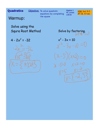 9-5 Solving Quadratics by Completing the Square.pdf