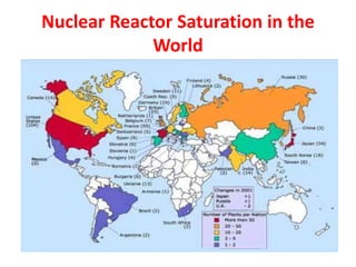 Nuclear Reactor Saturation in the
World
 
