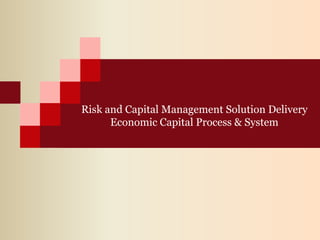 Risk and Capital Management Solution Delivery
Economic Capital Process & System
 