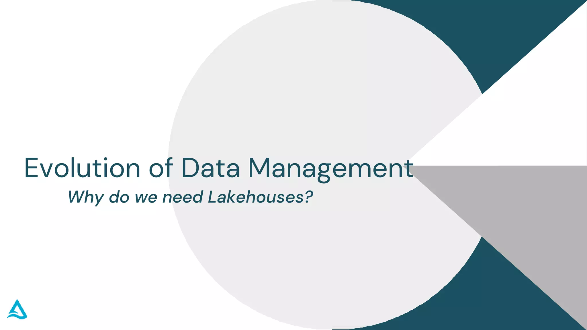 Evolution of Data Management
Why do we need Lakehouses?
 