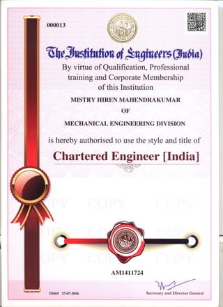 chartered Engineer