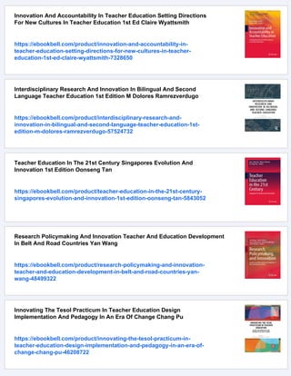Innovations In Teacher Education A Social Constructivist Approach Clive ...