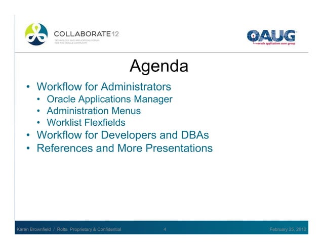 Oracle workflow: use and administration. | PDF