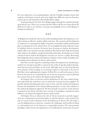 Student Development In College Theory Research And Practice 2nd Edition ...