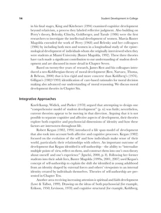 Student Development In College Theory Research And Practice 2nd Edition ...