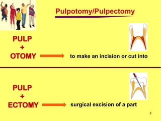 Incision Finger Pulp pulpotomy in endo work simplify and know | PPTX
