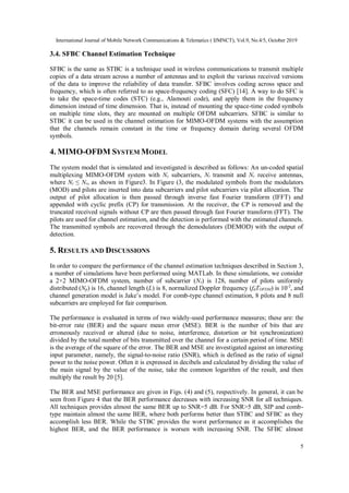 INVESTIGATING THE PERFORMANCE OF VARIOUS CHANNEL ESTIMATION TECHNIQUES ...