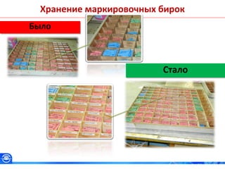 Было
Стало
Хранение маркировочных бирок
 