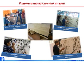 Применение наклонных плазов
 