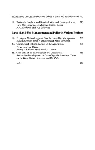 Understanding Land Use and Land cover Change in Global and Regional ...