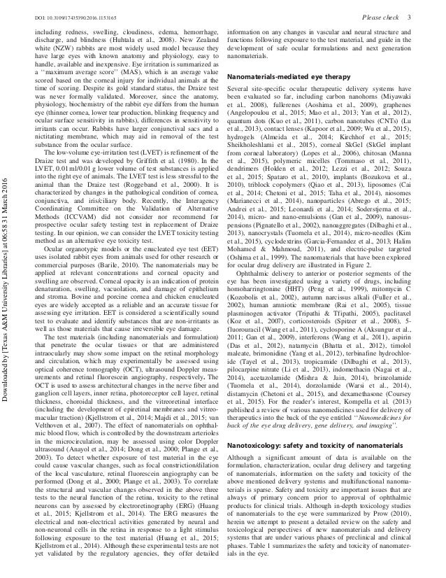 safety evaluation of ocular drug delivery Eye at the 6th annual ocular diseases and drug delivery conf erence being held march 20 - 21, 2014 at the hyatt regency mission bay in san diego, ca the ocular diseases & drug discovery conference safety assessment. safety evaluation of ocular drug delivery Eye at the 6th annual ocular diseases and drug delivery conf erence being held march 20 - 21, 2014 at the hyatt regency mission bay in san diego, ca the ocular diseases & drug discovery conference safety assessment.