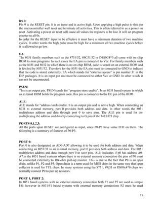 Rst Pin Configuration Embedded Systems Training Report | PDF