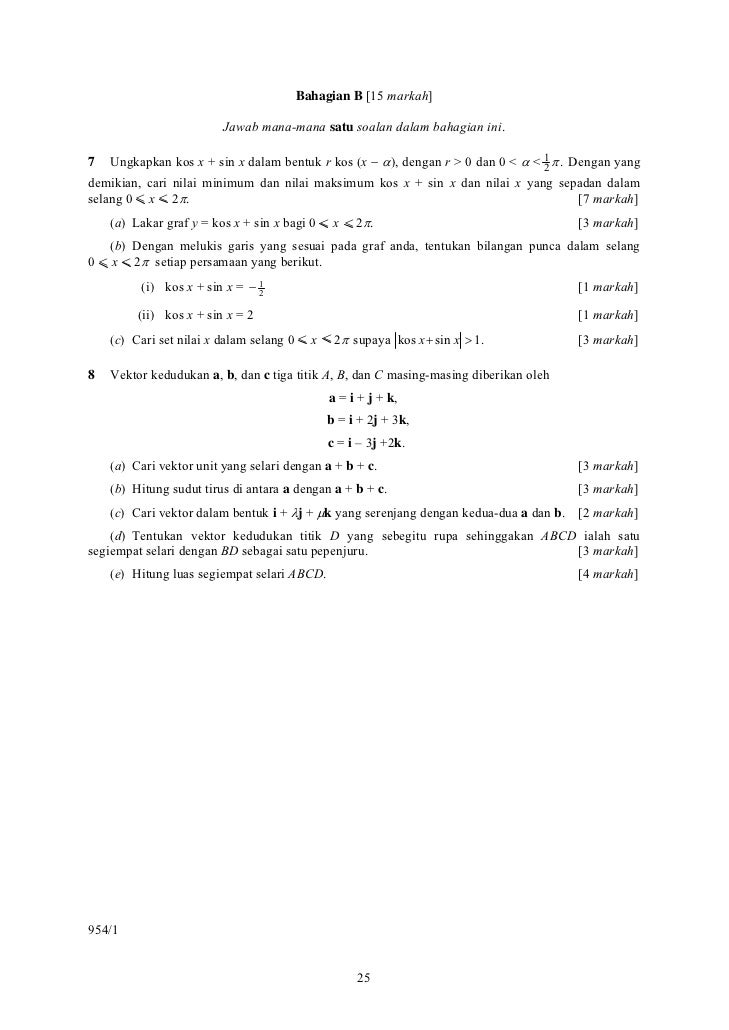 954 Sukatan Pelajaran Matematik (T) STPM (Baharu)