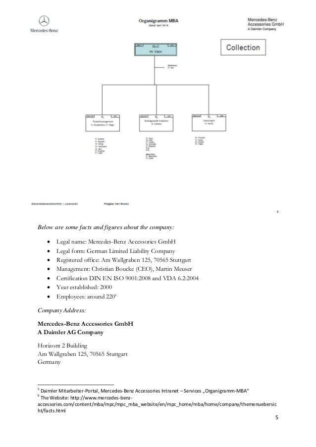 Internship Report Mercedes Benz Accessories Gmbh Raad Al Jughol