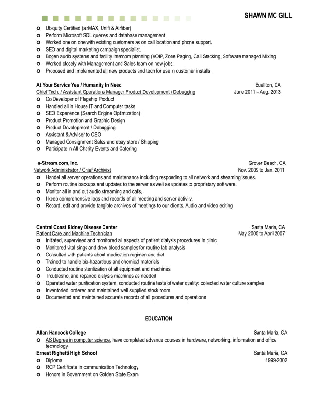 shawn mcgill RESUME+ New (1) | PDF