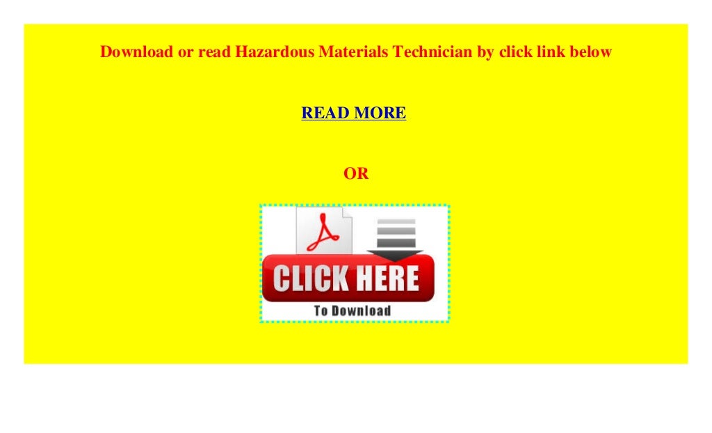 Hazardous Materials Technician Textbook 