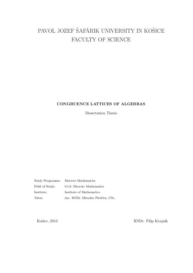 Congruence dissertation
