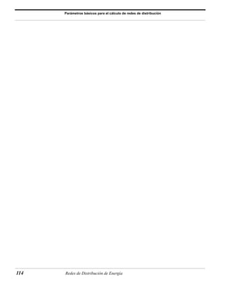 Parámetros básicos para el cálculo de redes de distribución 
114 Redes de Distribución de Energía 
 