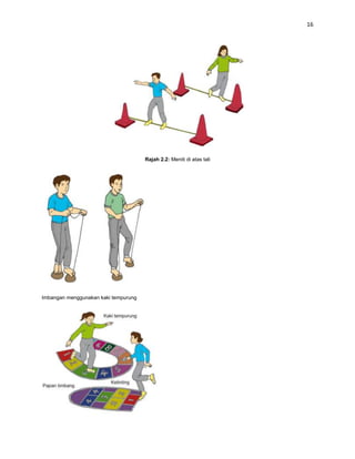 16




                                      Rajah 2.2: Meniti di atas tali




Imbangan menggunakan kaki tempurung
 