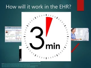 How will it work in the EHR?
Source: http://twimgs.com/informationweek/galleries/automated/755/01_EpicResolutescreen_full.jpg
http://cdn2.hubspot.net/hubfs/150313/make-medical-charting-easier.jpg
http://orig13.deviantart.net/f5ed/f/2010/108/c/5/green_submit_button_by_rukiaxichigo15.jpg
http://img.medscape.com/thumbnail_library/is_160224_doctor_computer_800x600.jpg
 