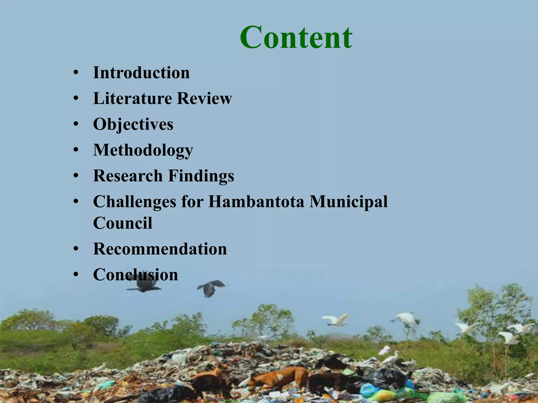 The importance of Solid Waste Management (SWM) for Sustainable ...