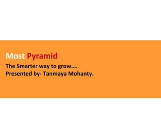 The Smarter way to grow.…
Presented by- Tanmaya Mohanty.
Most Pyramid
 