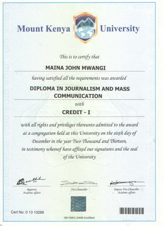 DJMC Certificate