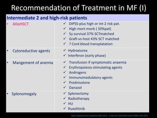 DIAGNOSIS AND MANAGEMENT OF MYELOPROLIFERATIVE NEOPLASMS | PPTX