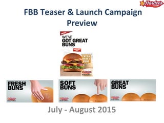 FBB Teaser & Launch Campaign
Preview
July - August 2015
 
