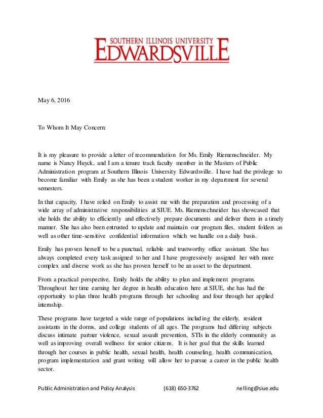 letter of recommendation nancy huyck letter of recommendation for professor tenure from student