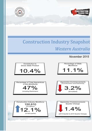 Construction Industry Snapshot – Western Australia November 2015
November 2015
Construction Industry Snapshot
Western Australia
 