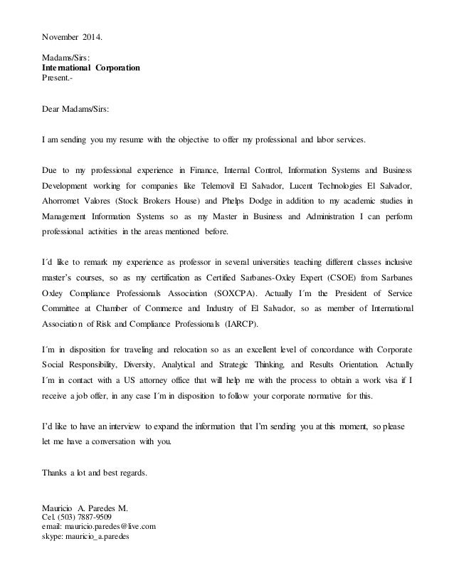 Mauricio Paredes Resume - 