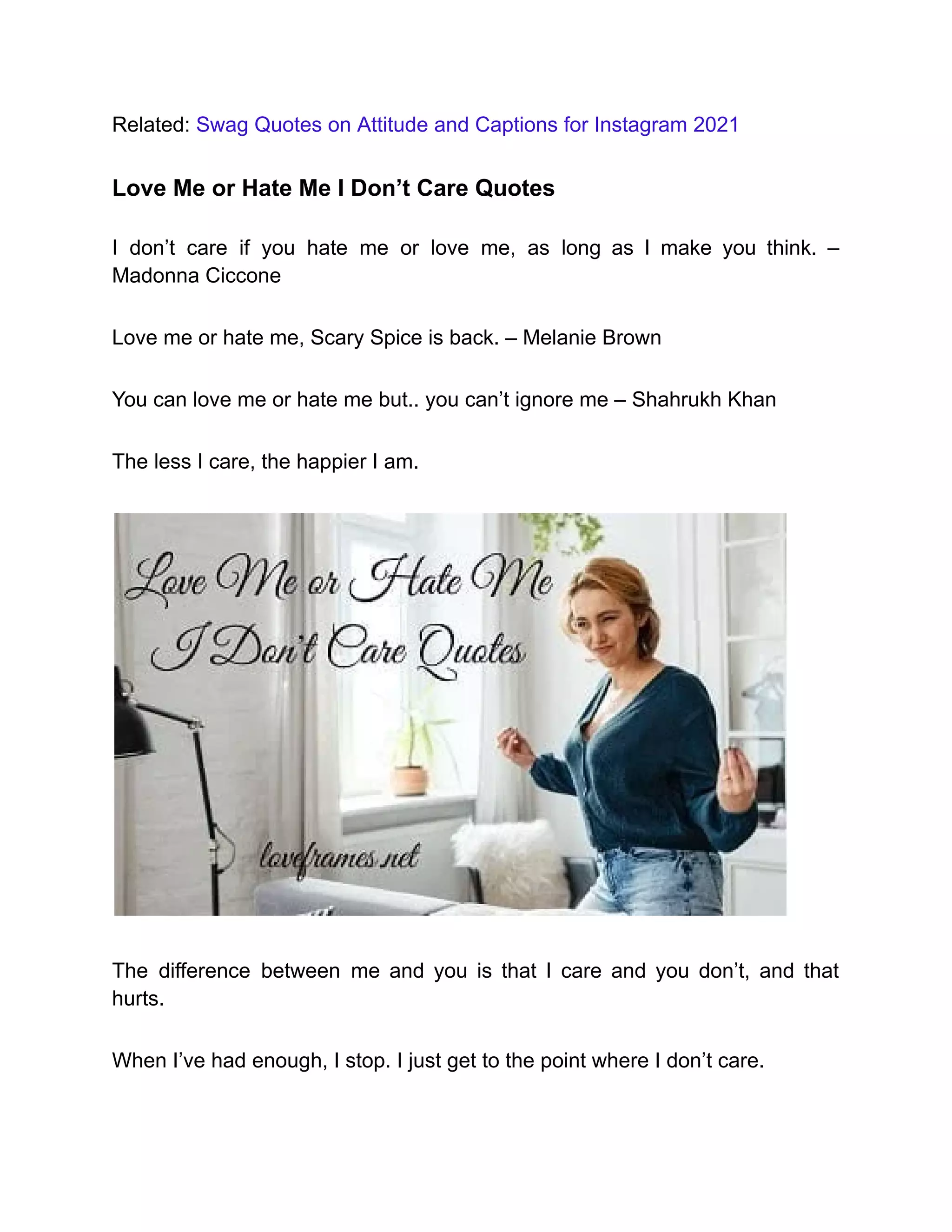 95 Best Love Me or Hate Me I Dont Care Quotes.pdf