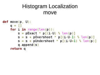 Histogram Localization
move
 