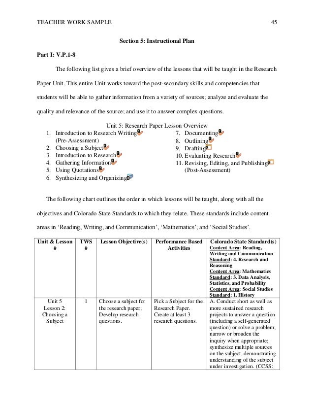 Introduction to research papers lesson plan