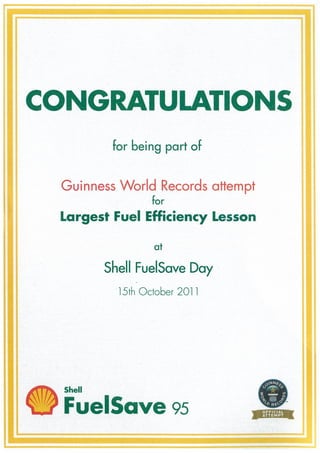 SHELL GUINESS WORLD RECORD