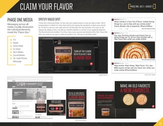 3
CLAIMYOUR FLAVOR
13
PHASE ONE:JULY1 -AUGUST17
PIZZAHUT.COM
FLAVOR BOX!
SAUCES, AND DRIZZLES WITH OUR NEW
TRYALLOF OUR CR...