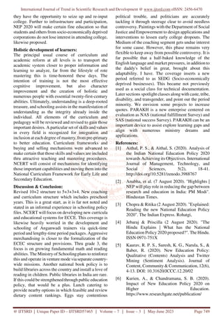 Impact of NEP 2020 on Secondary Education | PDF