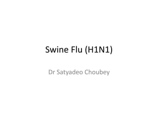 Swine Flu (H1N1)
Dr Satyadeo Choubey
 