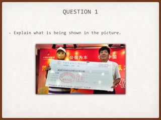 QUESTION 1
• Explain what is being shown in the picture.
 