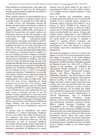 Usefulness of Telemedicine during Covid 19 Pandemic Situation in India ...