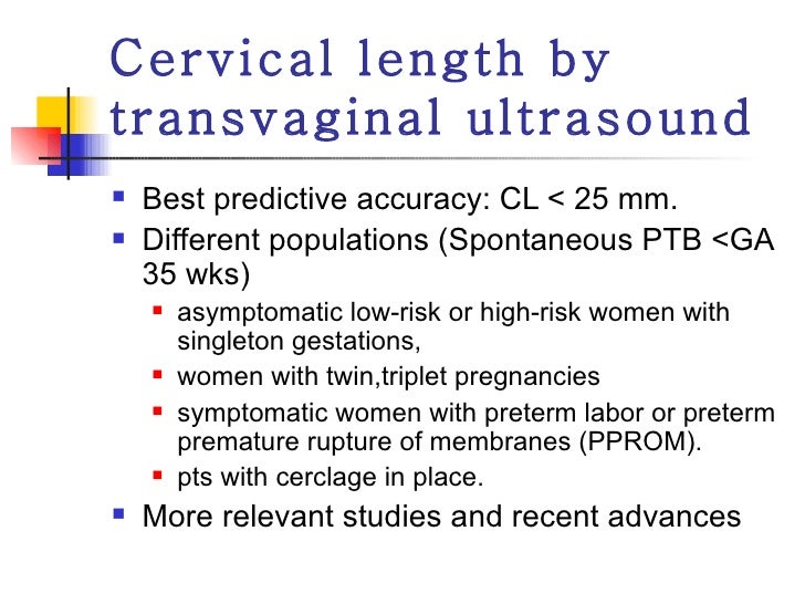 Cervical Length Chart Twins