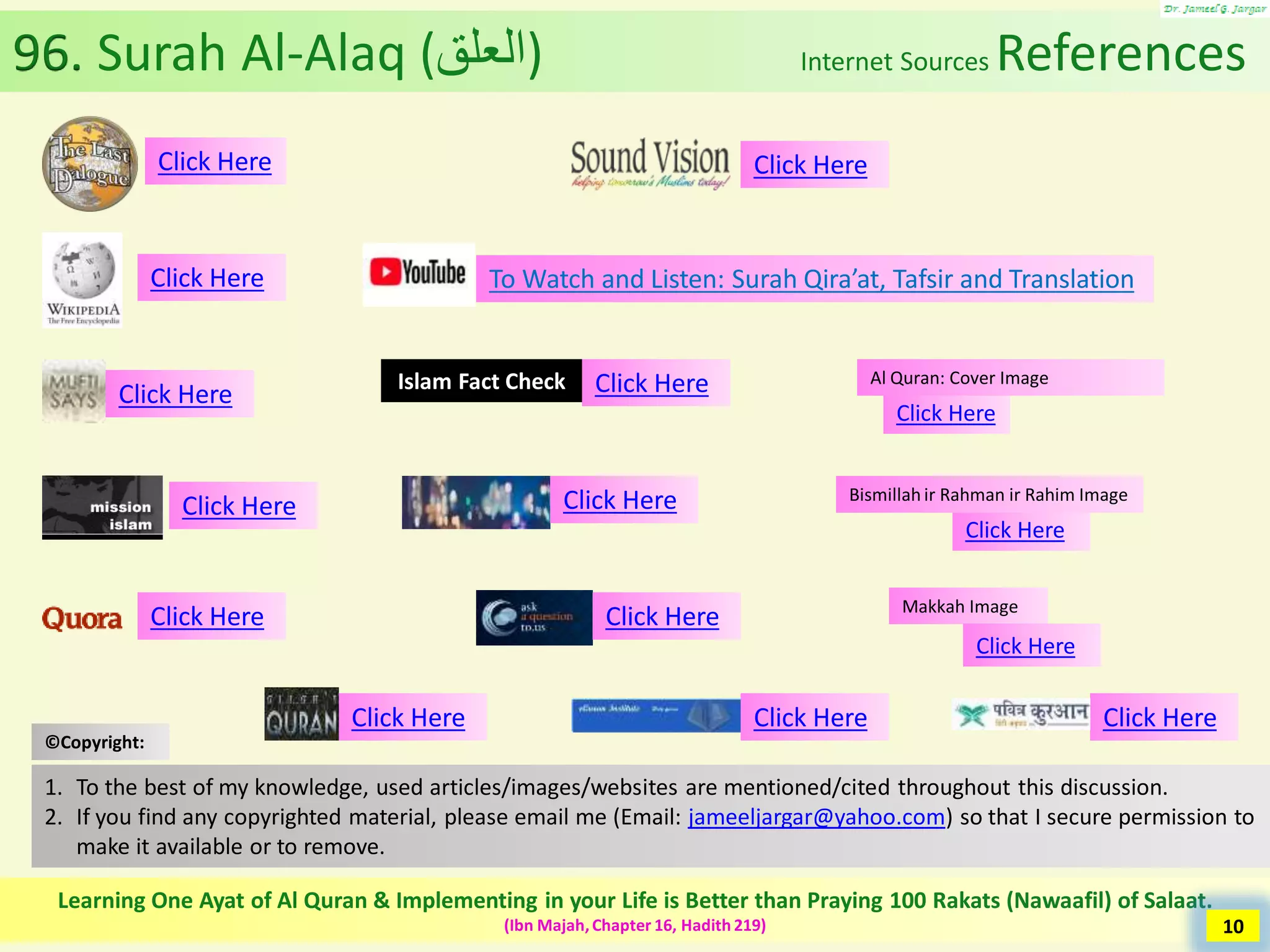 Al Quran (Chapter 96): Surah Al-Alaq [Blood Clot], Surah Ikra [Read] | PDF